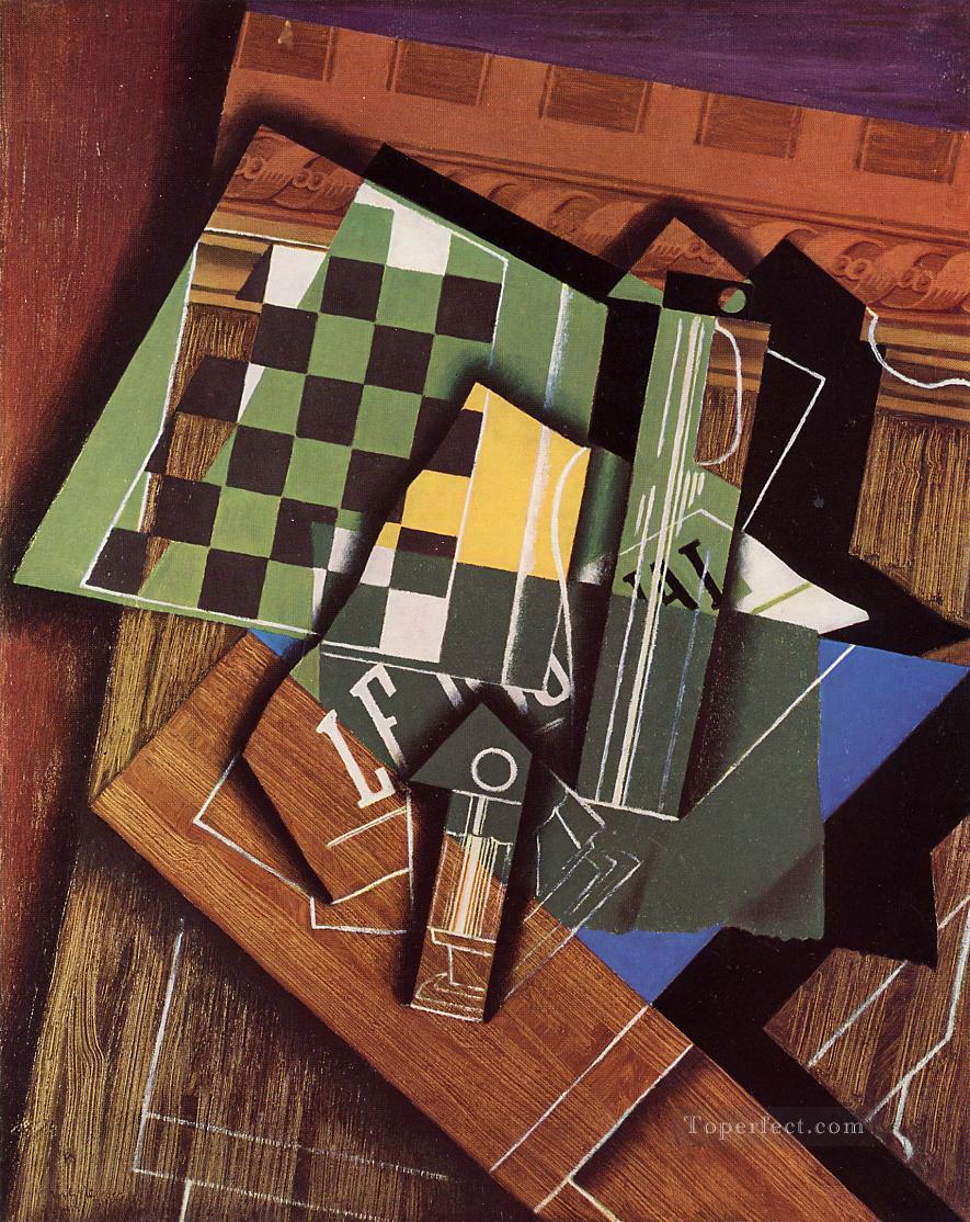 the checkerboard 1915 Juan Gris Oil Paintings
